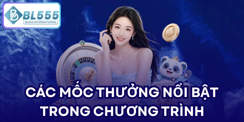 Các mốc thưởng nổi bật trong chương trình