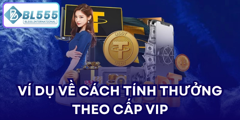Ví dụ về cách tính thưởng theo cấp VIP